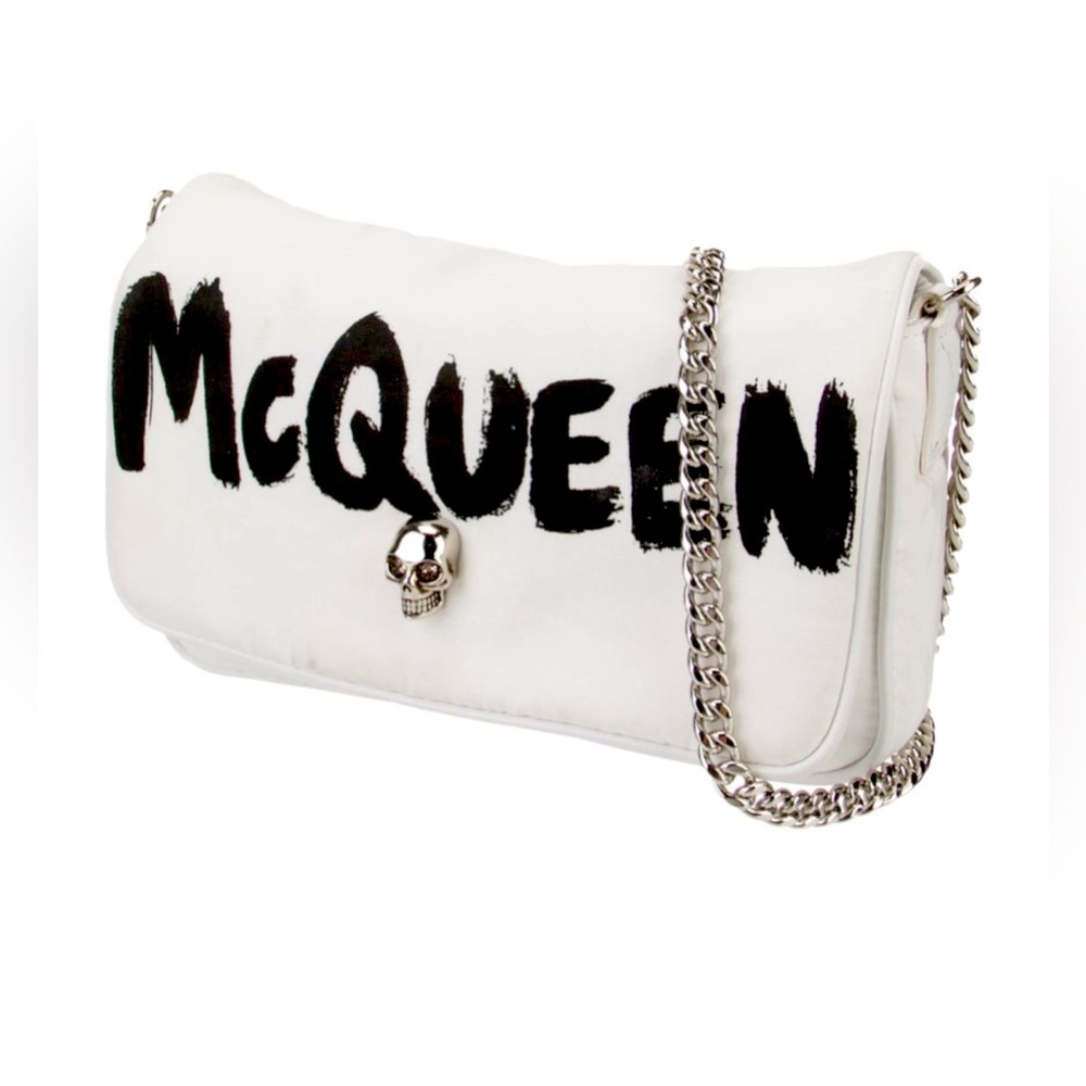 Alexander McQueen Graffiti Skull Crossbody Bag